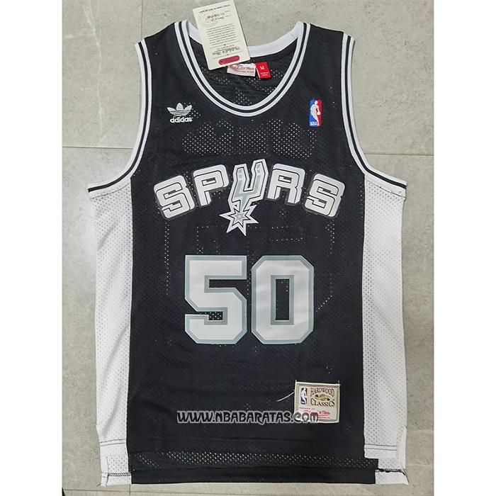 Camiseta San Antonio Spurs David Robinson #50 Mitchell & Ness Negro
